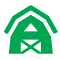 Icon illustration of a barn